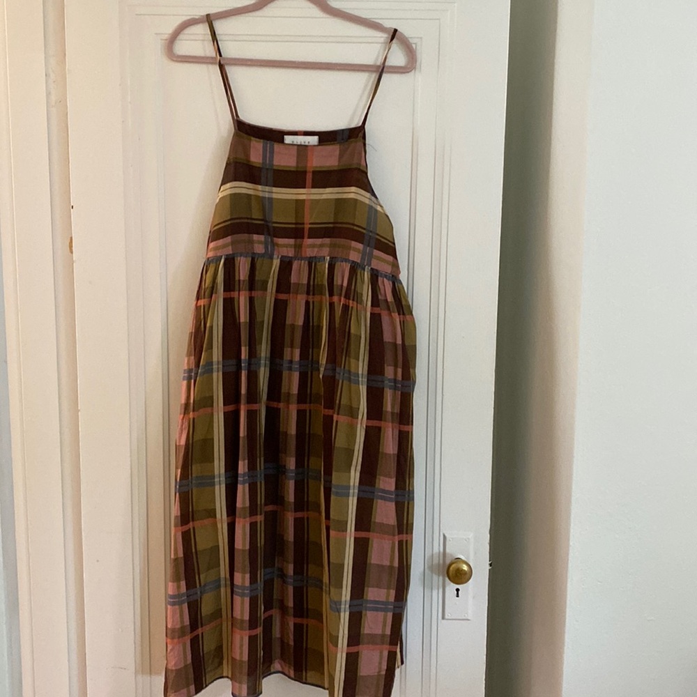 Olive Clothing Plaid Slip Dress